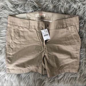 JCREW Khaki 5inch inseam Chino Shorts Size 6 NWT
